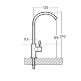 Mini Robin Tap (Brushed Steel) | Taps | Celtic Water Solutions